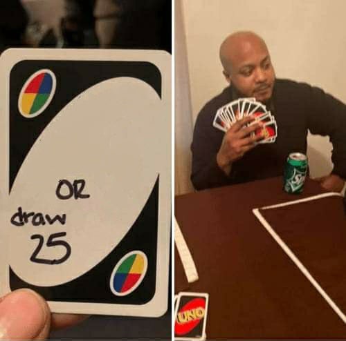 UNO draw 25 cards